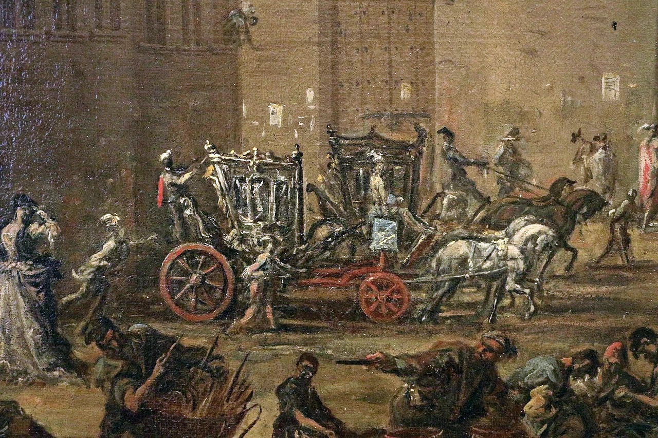 Mercato o il mercato del Verziere - Castello Sforzesco, Milano, dettaglio 2